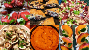 A collage of six photos of homemade recipes.